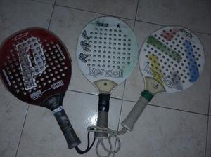 Vendo tres paletas de Padel una Prince y dos Kendall