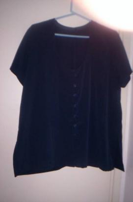 blusa grande seda azul ancho 140, esp 45 perfecta($450)