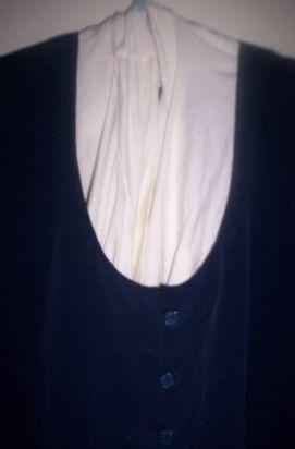 blusa seda azul,t. grande espalda 45, ancho 130