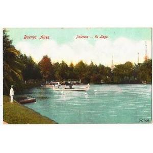 tarjeta postal foto post card buenos aires palermo el lago