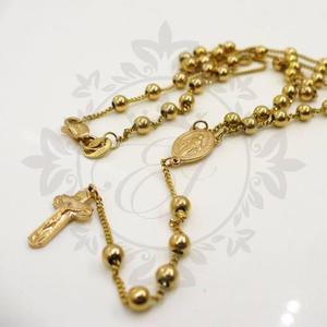 Cadena Oro 18k, Rosario De Oro Hombre Mujer, 9.5 Grs, 60 Cm-