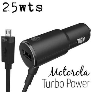 Cargador Motorola Turbo Power Auto 25wts Original Locales !