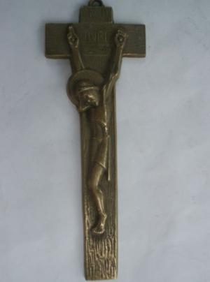 Crucifijo Bronce Antiguo Decoracion Oracion Peticion