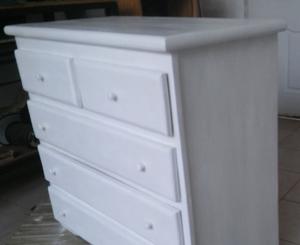 Cajonera, chiffonier blanca de pino. Grande