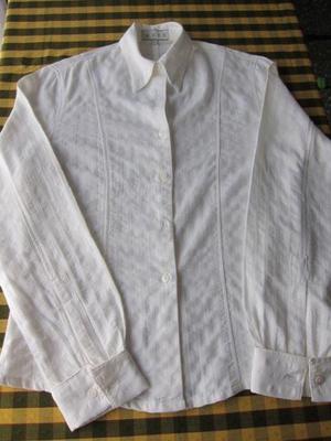 Camisa de algodón, elegante, tela labrada, para mujer,