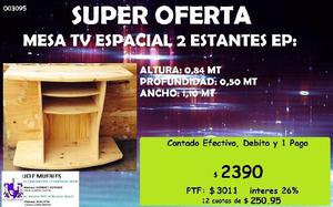 Mesa de TV 2 Estantes