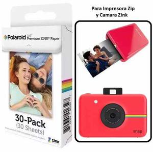 Papel Fotografico Polaroid Zink 2x3 Snap Zip 30 Hojas Oferta