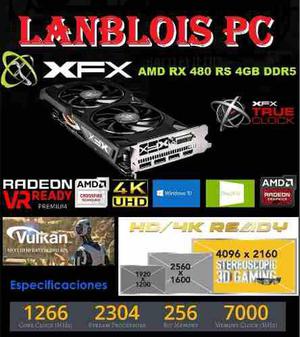 Placa Video Amd Ati Xfx Rx480 4gb Ddr5 Gaming 4k