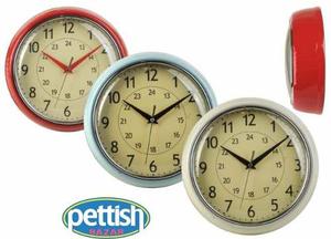 Reloj Pared Chapa Vintage 23 Cm Pettish