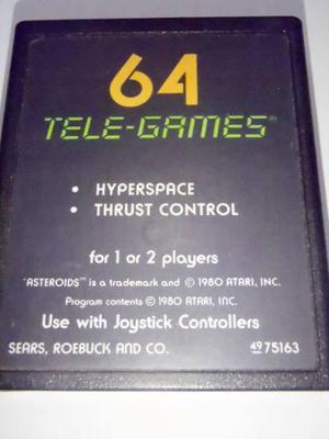 Asteroids Tele Games Juego Atari 2600 Rarity 2 Funcionando