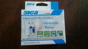 Disyuntor Interruptor Automatico Diferencial Bipolar Sica