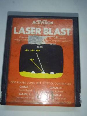 Laser Blast Cartucho Para Atari 2600 Rarity *2* Funcionando