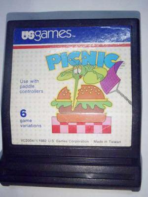 Picnic Cartucho P/ Atari 2600 Rarity *5* !!! Funcionando!