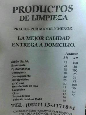 Productos de limpieza