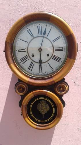 Reloj Antiguo Pendulo De Pared Waterbury