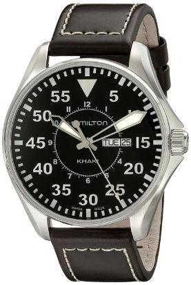 reloj hombre hamilton men's h64611535 khaki king black dial