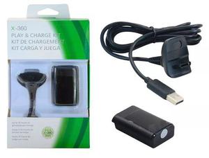 Bateria + Cable P/ Joystick De Xbox 360 4800mha