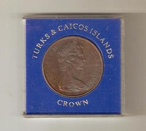 Moneda 1 Corona 1969, Turks Caicos Islands, Colonia Inglesa