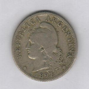 Moneda 20 Centavos 1897 Níquel, Excelente