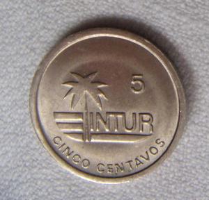 Moneda De Cuba De 1989 5 Cinco Centavos INTUR