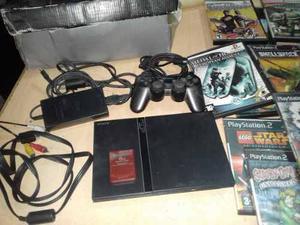 Playstation 2 Slim Completa + Juegos Imperdible Mrj