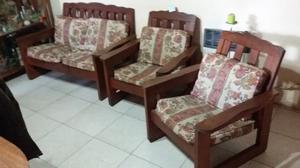 VENDO JUEGO DE SILLONES DE ALGARRROBO