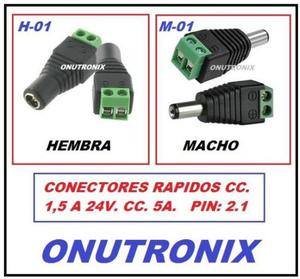 conector aereo para fuentes cc. onutronix tel.: 5197-2510