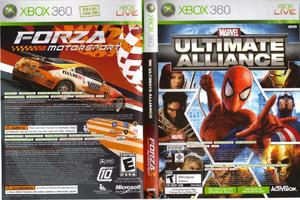 marvel ultimate alliance y forza 2 xbox 360 exelente estado