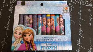 12 Super Crayones Princesas Hombre Araña Star Wars Frozen