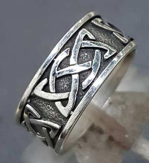 Anillo Celta Alianza Amor Nudo En Plata 0,8 Cm 6 Gr Art 421