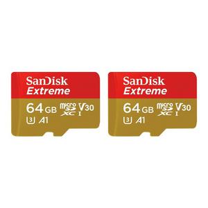 Combo 2 Memorias Microsd 64gb Sandisk Extreme Sdxc C10 4k U3