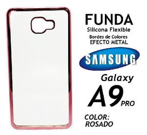 Funda Flexible Con Bordes De Colores Samsung A9 Pro Rosario