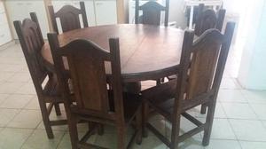 Juego de comedor de algarrobo