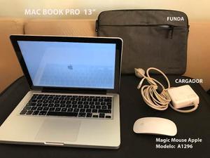 Macbook Pro ghz I5 4gb + Magic Mouse + Funda