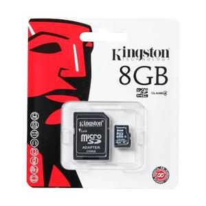 Memoria Kingston 8 Gb Micro Sd Hc Con Adaptador Solo Envíos