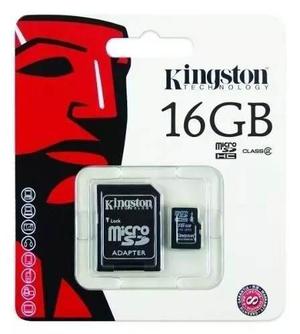 Memoria Micro Sd 16gb Kingston Clase 10 Originales!!