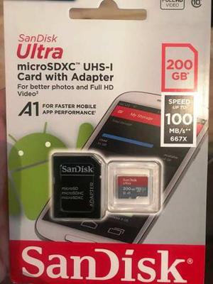 Micro Sd 200gb Sandisk Ultra Clase 10 A1 Originales