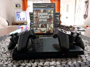 PlayStation2 + 2 Joystick + 12 Juegos