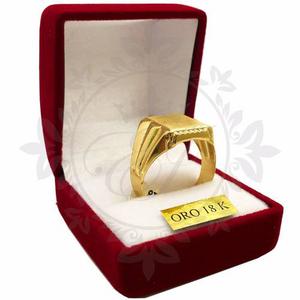 Sello Oro Hombr Anillo Oro 18k Hombre 4.4 Gr Grabado S/cargo