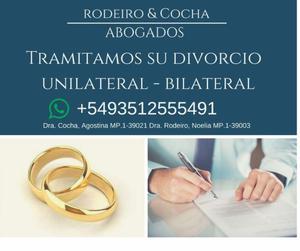 TRAMITAMOS SU DIVORCIO (UNILATERAL / BILATERAL)