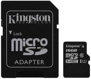 Tarjeta De Memoria Micro Sd Kingston 16 Gb Con Adaptador