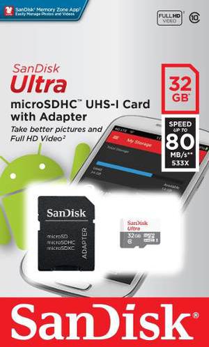Tarjeta Micro Sd Sandisk 32gb 80mb/s 4k
