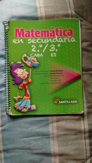 Vendo libro Matemática en Secundaria 2ª CABA / 3ª ES