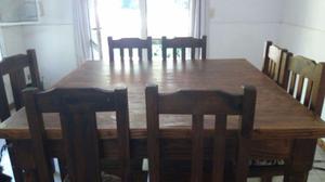 Vendo mesa Cuadrada con 7 sillas