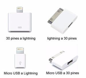 Adaptador Iphone Micro Usb 30 Pines Lightning 8 Pines