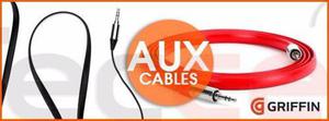 Cable audio Mini Plug 3.5mm Stereo Auxiliar Punta Plateada