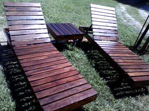 Camastros de madera para solarium