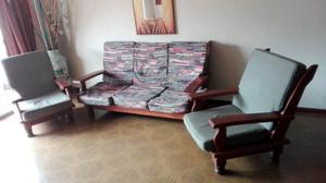 Liquido Juego de Sillones de Algarrobo, con almohadones