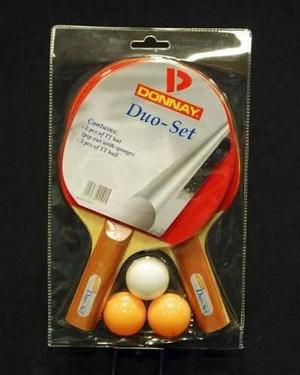 Set De 2 Paletas Y 3 Pelotitas Ping Pong Donnay