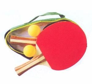 Set De Dos Paletas De Ping Pong Red Estuche 2 Pelotas